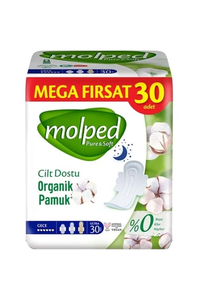 Molped Pure&Soft Hijyenik Ped Gece 270 (9PK*30) Adet Mega Pk - Resim 2