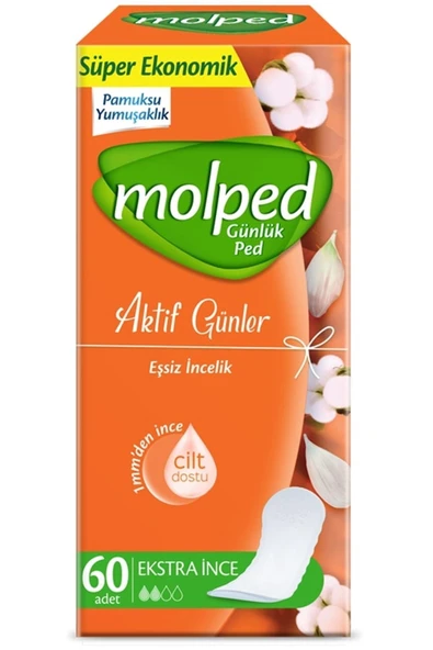 Molped Marka: Aktif Günler Günlük Ped 60'lı Kategori: Günlük Ped ürün görseli