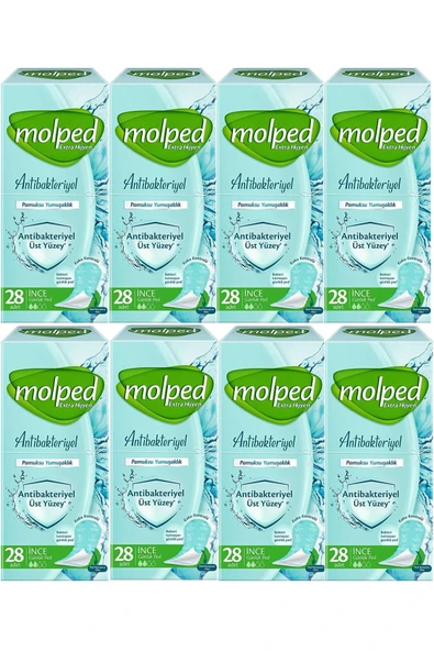 Molped Extra Hjiyen Ince Günlük Ped 28'li 8 Adet ürün görseli