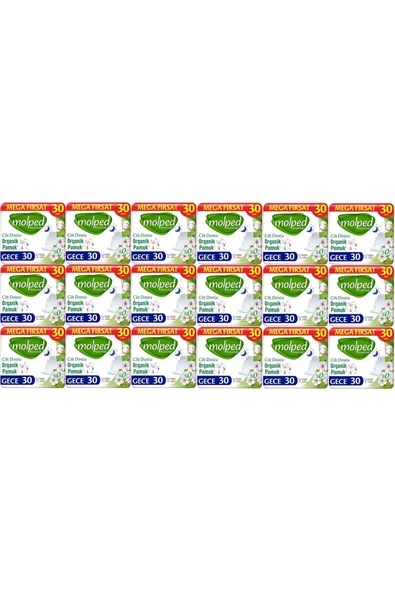 Molped Pure&soft Hijyenik Ped Gece 540 (18PK*30) Adet Mega Pk ürün görseli