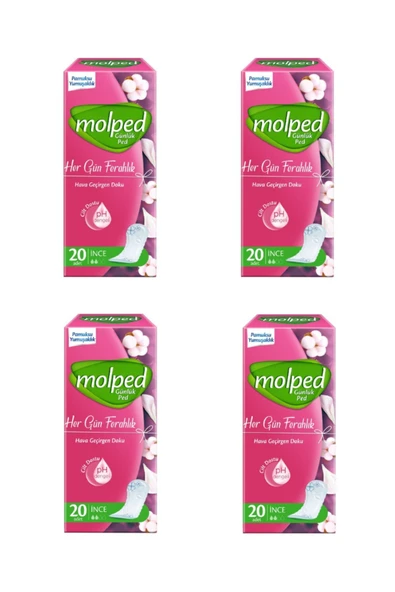 Molped Günlük Ped Ince 20'li 4 Adet ürün görseli