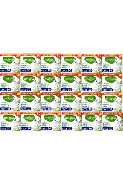 Molped Pure&Soft Hijyenik Ped Gece 720 (24PK*30) Adet Mega Pk ürün görseli