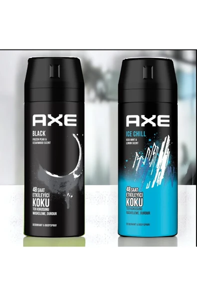 Axe Black Erkek Deodorant 150 Ml+Axe Ice Chill Erkek Sprey Deodorant 150 Ml EMRE10042 ürün görseli