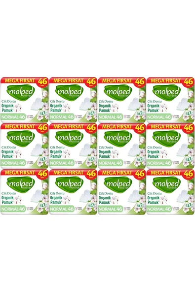 Molped Pure&Soft Hijyenik Ped Normal 552 (12PK*46) Adet Mega Pk ürün görseli