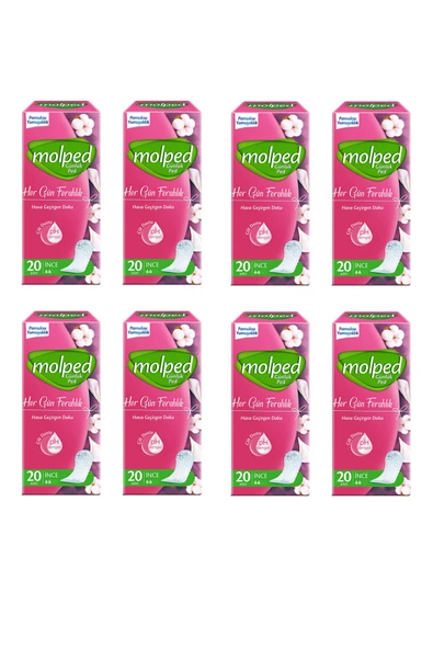 Molped Günlük Parfümsüz Ped 20'li X 8 Adet ürün görseli