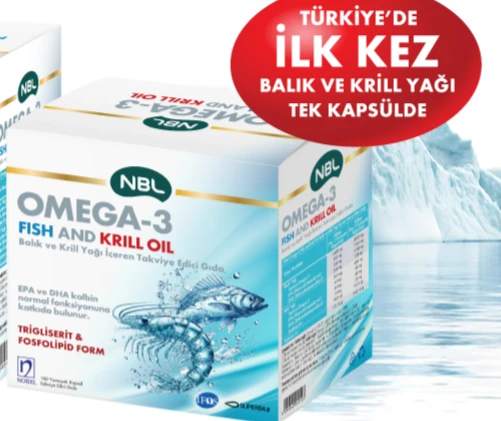 NBL Omega 3 Fish/Krill Oil 100 Kapsül - Resim 2
