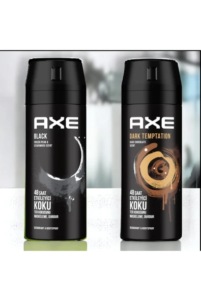 Axe Black Erkek Deodorant 150 Ml+Axe Dark Temptation Erkek Deodorant 150 Ml ürün görseli