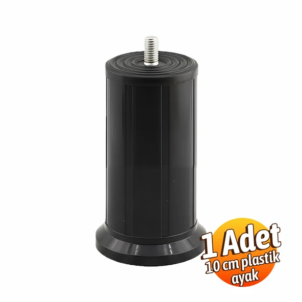 Mobilya Baza Tv Ünitesi Yükseltme Ayağı Destek Ayağı 1 Adet 10 cm Siyah Plastik - Resim 4