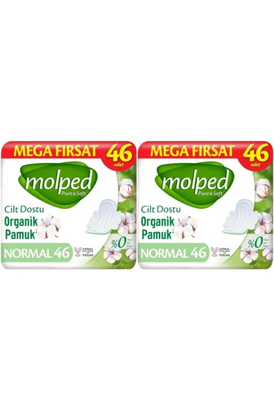 Molped Pure&Soft Hijyenik Ped Normal 92 (2PK*46) Adet Mega Pk ürün görseli