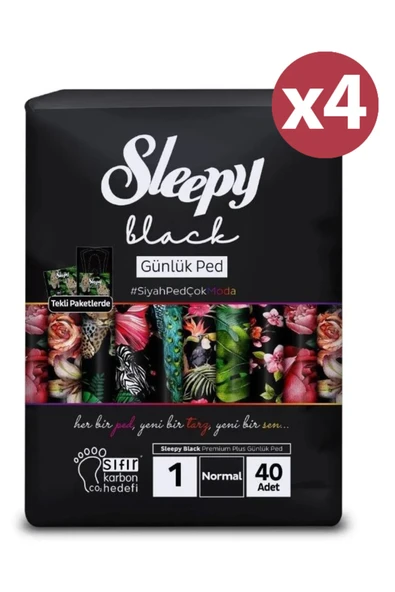 Sleepy Black Premium Plus Günlük Ped Normal 160 Adet - Resim 2