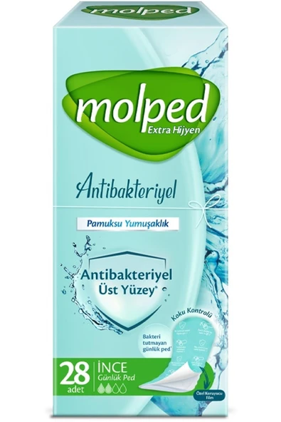 Molped Extra Hijyen Antibakteriyel Günlük Ped Ince 28'li  Günlük Ped ürün görseli