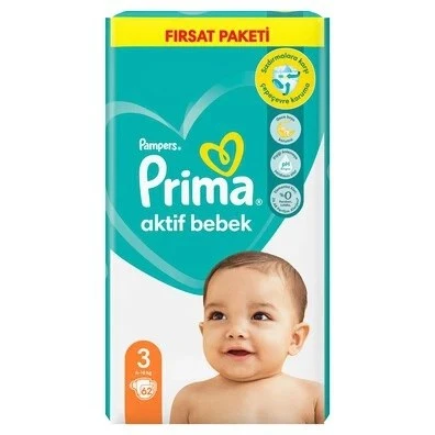 Prima Bebek Bezi 3 Beden 124 Adet - Resim 3