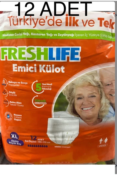 Freshlife Fresh Life Yetişkin Emici Külot Bez Xl 12 Adet ürün görseli