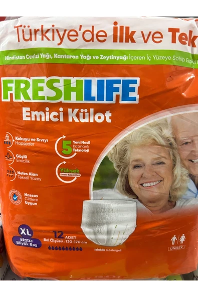 Freshlife Fresh Life Yetişkin Emici Külot Bez Xl 12 Adet - Resim 2