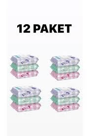 Baby Turco Çiçek Demeti Karma 12x90 1080 Yaprak Islak Bebek Havlusu ürün görseli