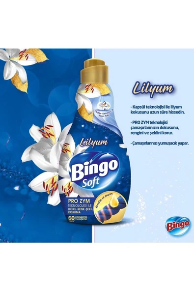 Bingo Soft Konsantre Yumuşatıcı 1440Ml Lilyum - 2
