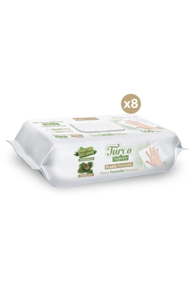 Turco Doğadan Pratik Temizlik Turco Doğadan Pratik Yüzey Temizlik Havlusu 8X100 (800 Yaprak) - Resim 3