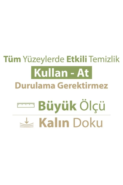 Turco Doğadan Pratik Temizlik Turco Doğadan Pratik Yüzey Temizlik Havlusu 2X100 (200 Yaprak) - Resim 4