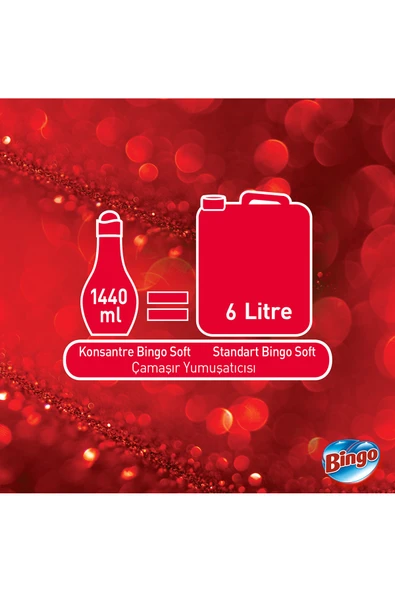 Bingo Soft Konsantre Çamaşır Yumuşatıcısı Lovely 1440 ml X 4 Adet - Resim 6