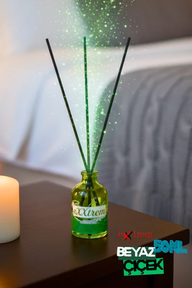 Extrem Bambu Çubuklu Oda Kokusu - Beyaz Çiçek Ortam kokusu (50 ml) ürün görseli