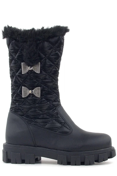 Rakerplus Siyah Uzun Fermuarlı Kurdeleli Kız Çocuk Yağmur Çizmesi - Resim 10