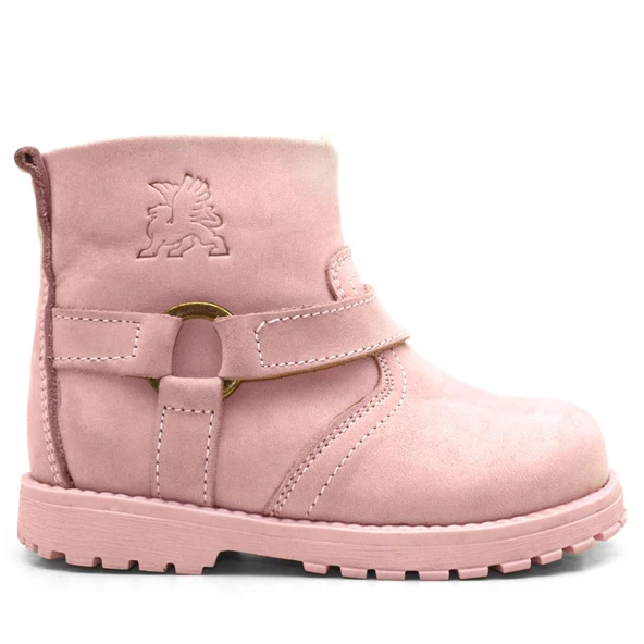 Rakerplus Chiron Hakiki Deri Pembe Fermuarlı Kız Bebek Bot - Resim 4