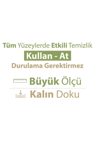 Turco Doğadan Pratik Temizlik Turco Doğadan Pratik Yüzey Temizlik Havlusu 8X100 (800 Yaprak) - Resim 4