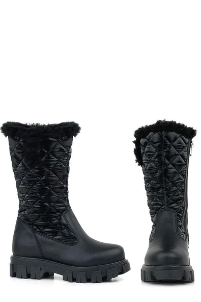 Rakerplus Siyah Uzun Fermuarlı Kız Çocuk Yağmur Çizmesi - Resim 8