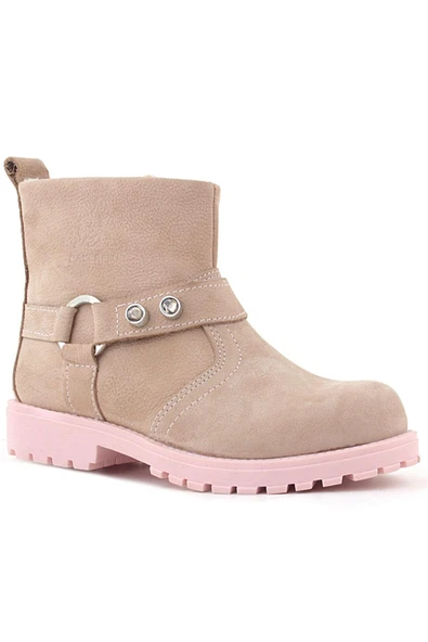 Rakerplus Chiron Hakiki Deri Pembe Fermuarlı Taşlı Kız Çocuk Bot - Resim 2