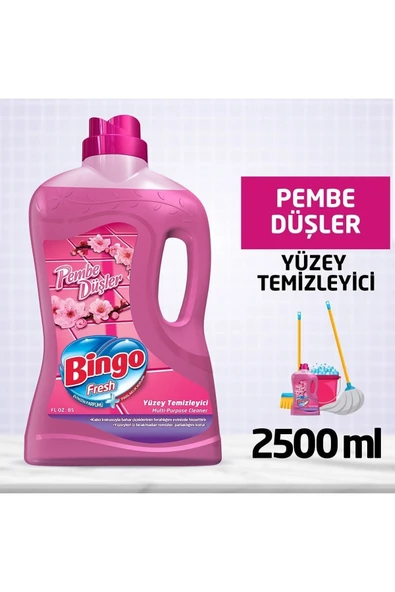 Bingo Fresh Yüzey Temizleyici Pembe Düşler 2,5 Litre 2 Adet - Resim 3