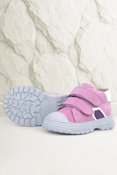 Rakerplus Tails Hakiki Deri Pembe Cırtlı Çocuk Spor Bot ürün görseli