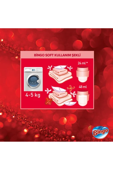 Bingo Soft Konsantre Çamaşır Yumuşatıcısı Lovely 1440 ml X 6 Adet - Resim 5