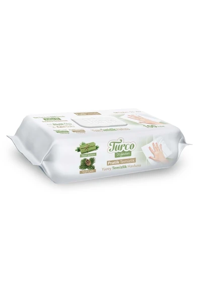 Baby Turco Turco Doğadan Pratik Yüzey Temizlik Havlusu 100 Yaprak Yeşil Sabun/Yeşil Çam (4 Lü Set) 400 Yaprak - Resim 3