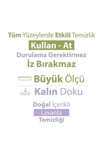 Turco Doğadan Pratik Temizlik Turco Doğadan Yer Temizlik Havlusu Lavanta 4X50(200 Yaprak) - Resim 4