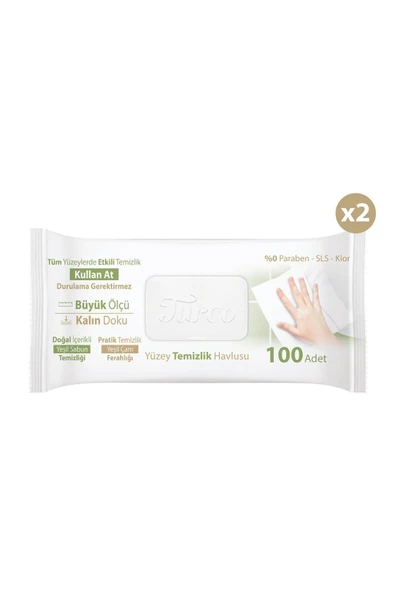 Turco Doğadan Pratik Temizlik Turco Doğadan Pratik Yüzey Temizlik Havlusu 2X100 (200 Yaprak) - Resim 2