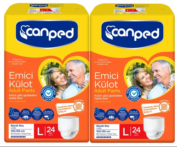 Canped Emici Külot Büyük L 48 Adet Hasta Bezi 110-150 CM ürün görseli