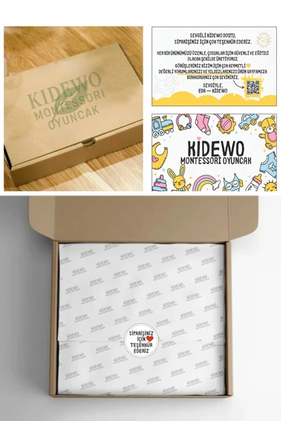 KİDEWO İnşaat Ahşap Boyama Etkinlik Seti + Eğitici Çocuk Aktivite Parmak Boya Kreş Okul Öncesi - 7