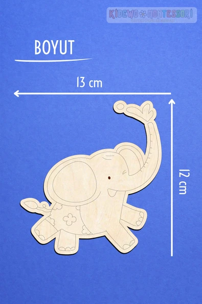 KİDEWO Hayvanlar Ahşap Boyama Etkinlik Seti Eğitici Çocuk Aktivite Kreş Okul Öncesi Boya Fırça Dahil Değil - 4