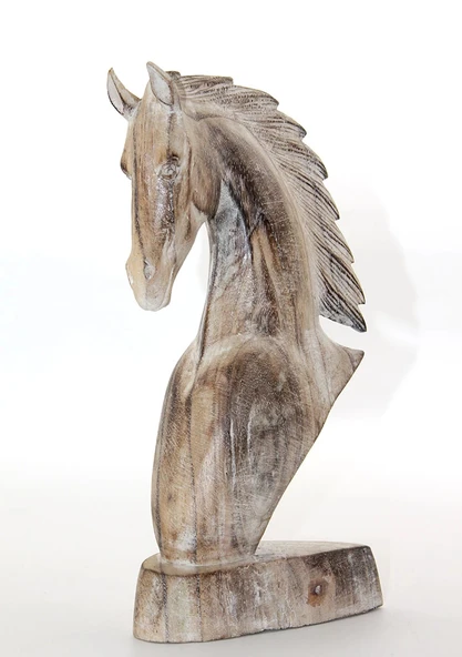 Ahşap At Büstü 30 cm ürün görseli