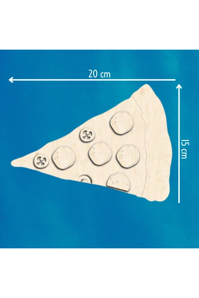 KİDEWO Pizza Ahşap Boyama Etkinlik Seti + Eğitici Çocuk Aktivite Kreş Okul Öncesi Boya Fırça Dahil Değil - 5