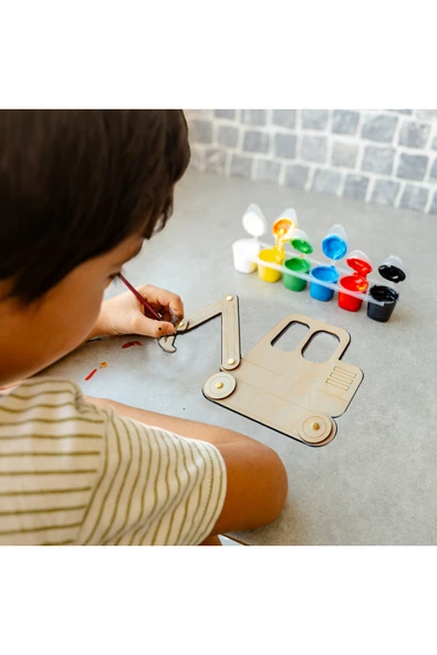 KİDEWO Kepçe Ahşap Boyama Etkinlik Seti 20’li Eğitici Çocuk Aktivite Kreş Anaokulu Okul Öncesi - 4