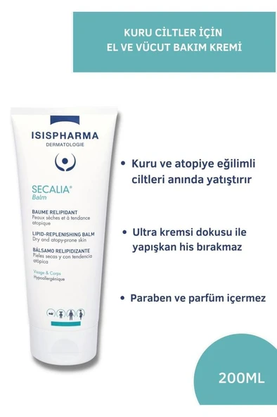Isis Pharma Secalia Balm Kuru Ciltler için El ve Vücut Kremi 200 ml - 2