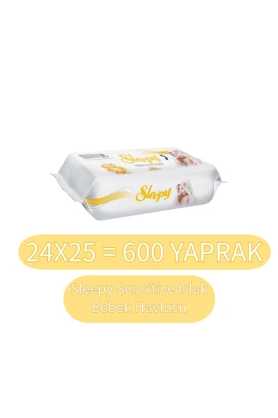 Sleepy Sensitive Islak Bebek Havlusu 24x25 (600 YAPRAK) ürün görseli