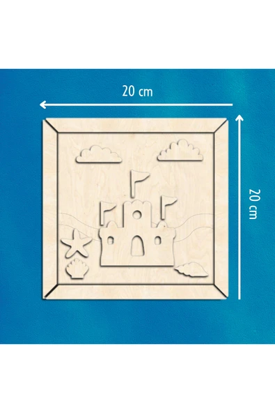 KİDEWO Kum Kale Ahşap Boyama Etkinlik Seti 20’li Eğitici Çocuk Aktivite Kreş Anaokulu Okul Öncesi - 5