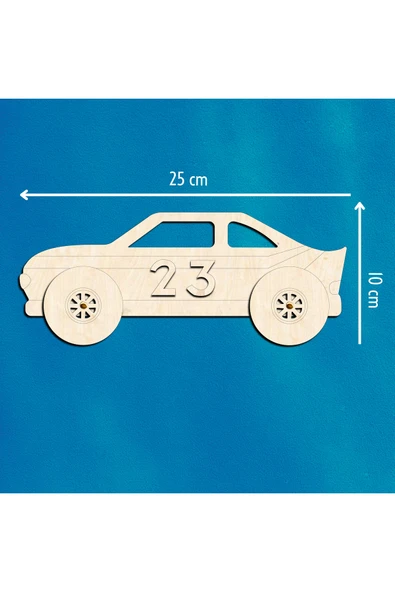 KİDEWO Yarış Araba Ahşap Boyama Etkinlik Seti Eğitici Çocuk Aktivite Keçeli Kalem Kreş Okul Öncesi - 5