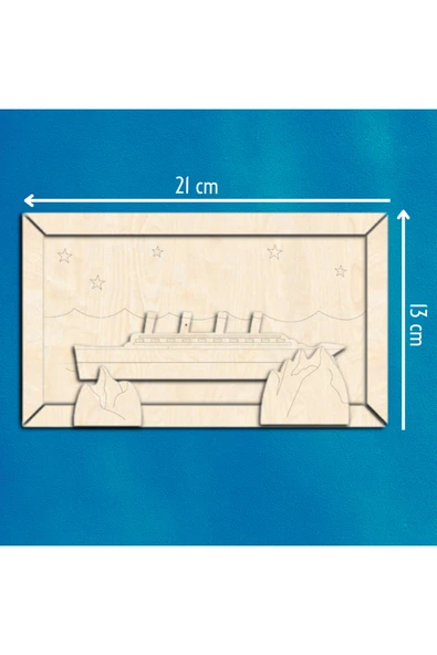 KİDEWO Titanik Ahşap Boyama Etkinlik Seti 20’li Eğitici Çocuk Aktivite Kreş Anaokulu Okul Öncesi - 5