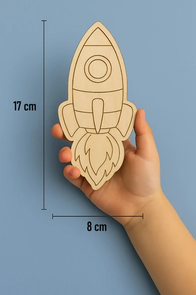 KİDEWO Uzay Gezegen Ahşap Boyama ve Etkinlik Seti – Eğitici Çocuk Aktivite, Fırça Akrilik Boya, Okul Öncesi - 4