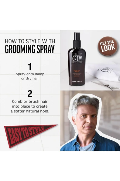 American Crew Men Grooming Spray Şekillendirici Saç Spreyi 250ML - 3