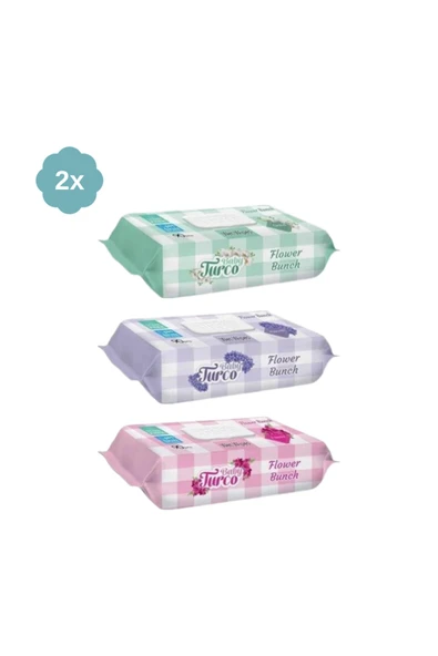 Baby Turco Çiçek Demeti Islak Bebek Havlusu 90lı X 6 Adet 540 Yaprak ürün görseli 1