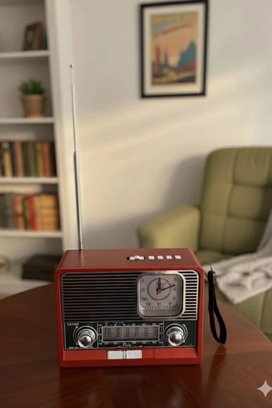 Blackbird Kahverengi Ktf-1647 Nostaljik Ahşap Görünümlü FM Radyo | USB/TF Kart MP3 El Feneri - 4